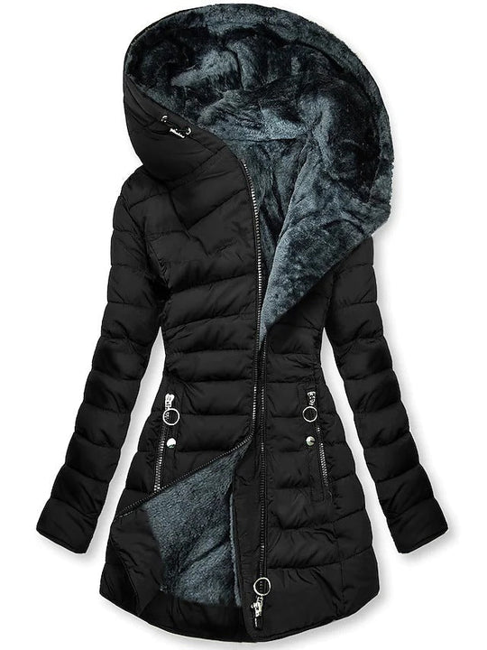 Jolanda - Elegante Gewatteerde Winterjas