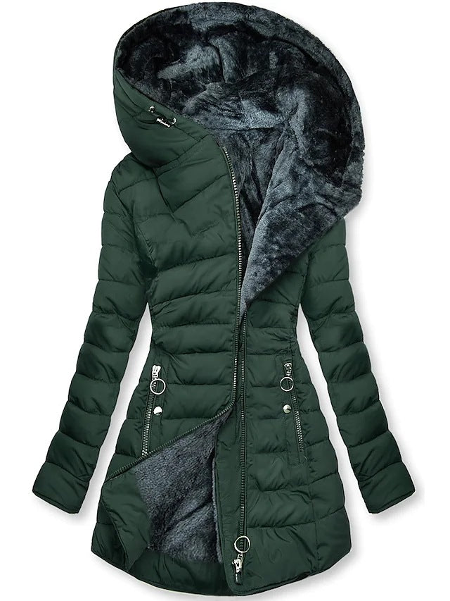 Jolanda - Elegante Gewatteerde Winterjas