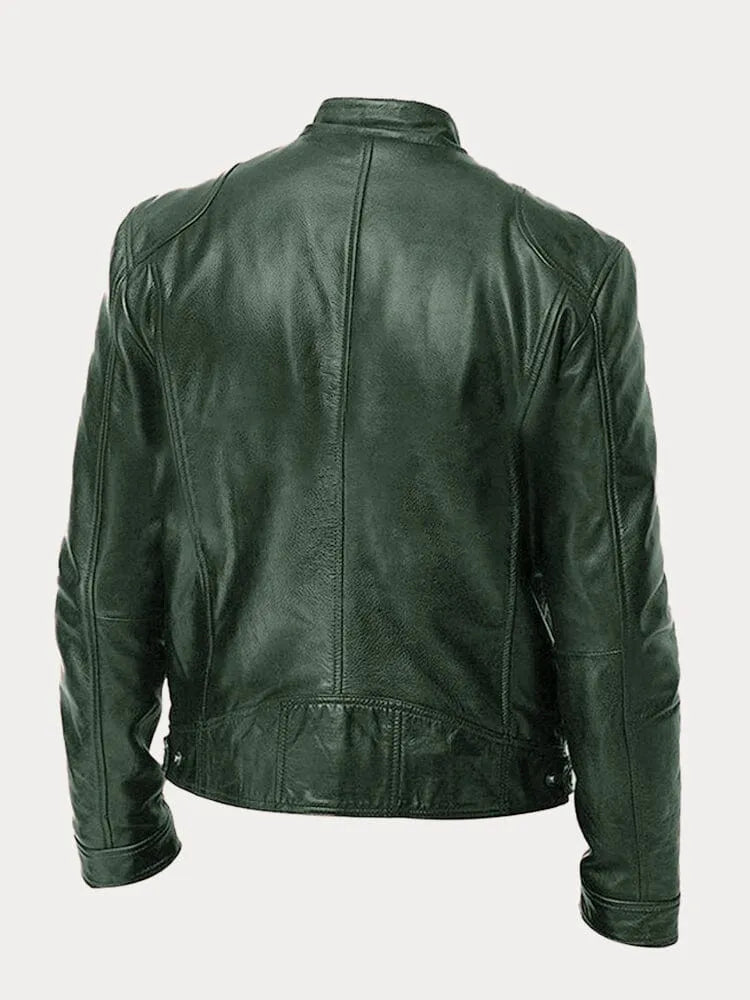 Angelo | Verfijnde Slim Fit Leren Jas