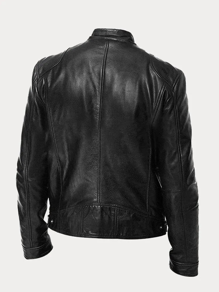 Angelo | Verfijnde Slim Fit Leren Jas