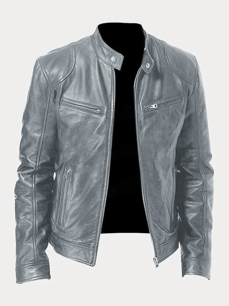 Angelo | Verfijnde Slim Fit Leren Jas