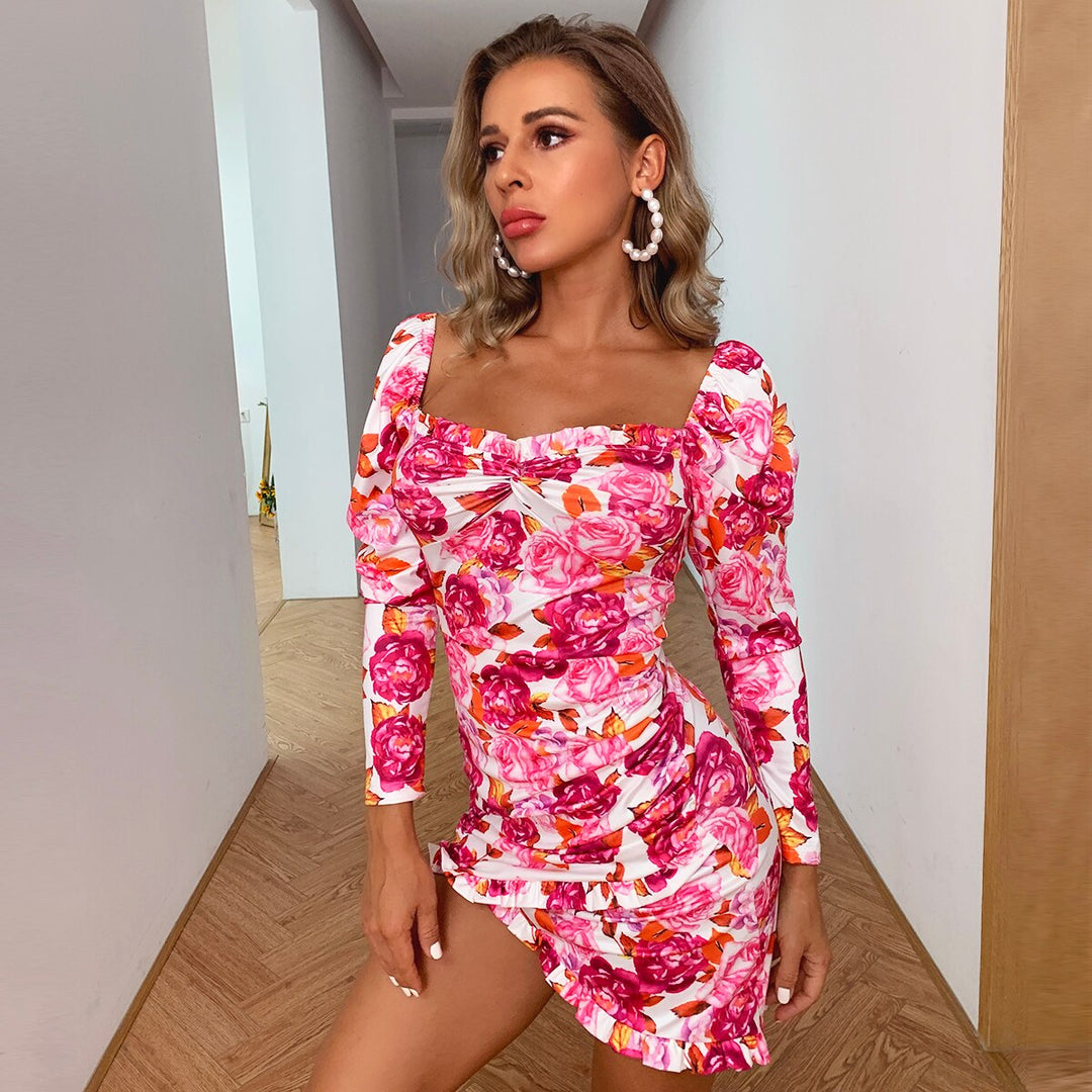 Lotte - Mini Jurk - Bloemenprint en Elegante Pasvorm - Dames-1