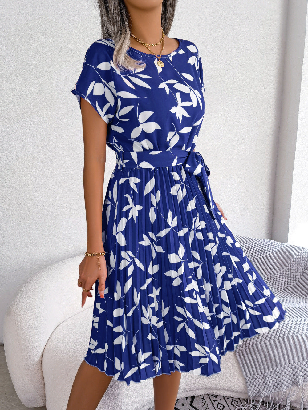 Sharla - Bedrukte Midi Jurk - Chic en Veelzijdig, - Dames-4