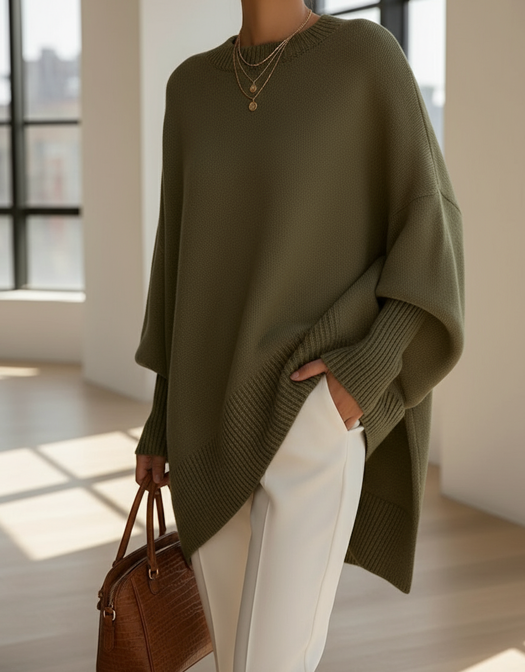Monica | Elegante Lange Oversized Trui
