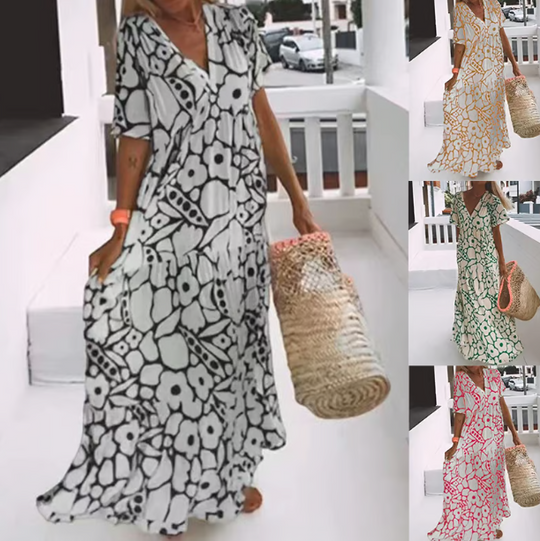 Sharon - Luchtige Maxi Jurk met Print