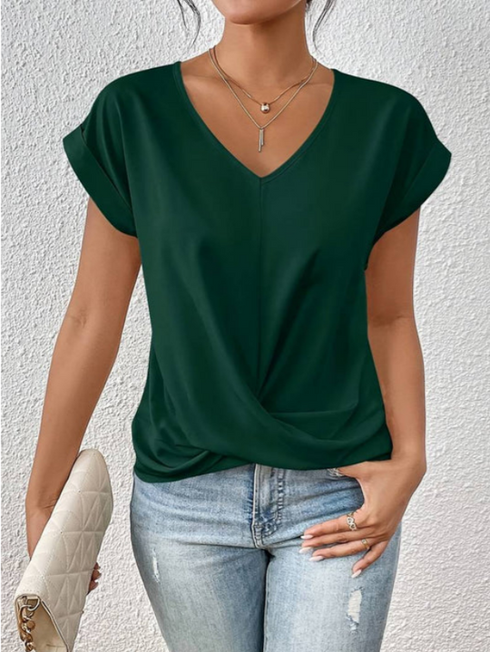 Tessa - Soepele Dames T-shirt met V-hals