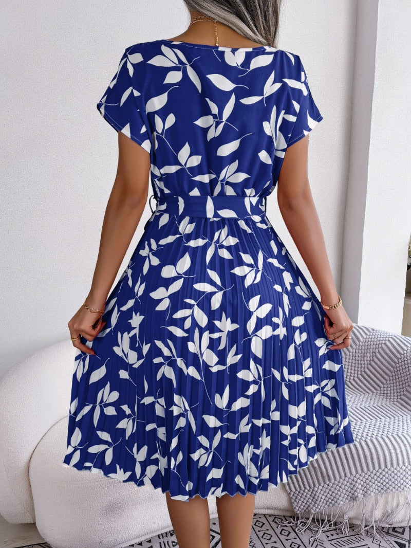 Sharla - Bedrukte Midi Jurk - Chic en Veelzijdig, - Dames-3