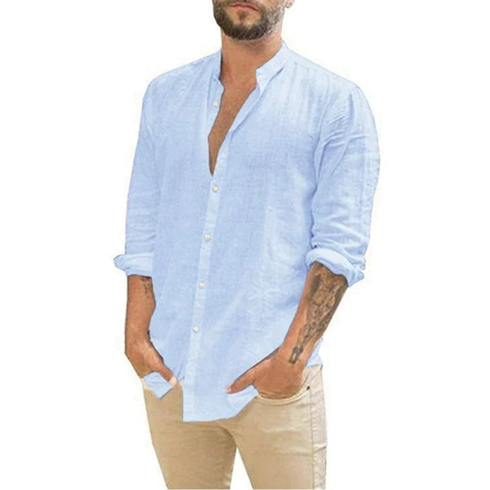 Luca - Luchtig Linnen Overhemd Heren Zomer