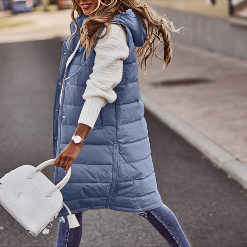 Lara - Bodywarmer dames lang