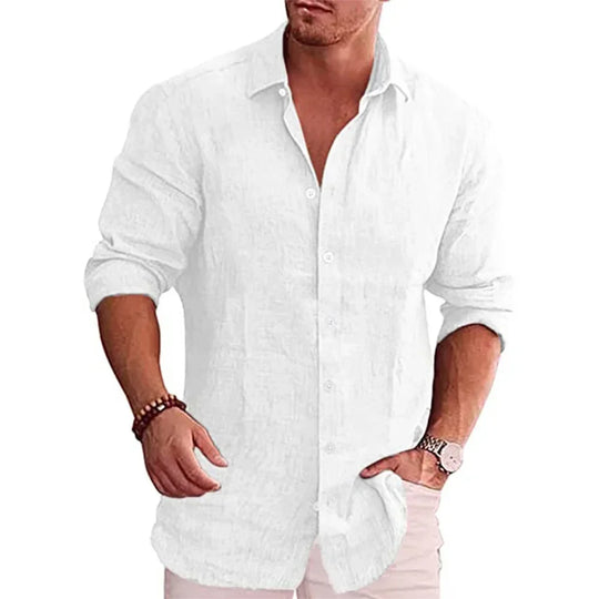 Piet - Linnen Overhemd - Elegant - Heren-3