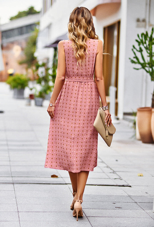 Amelie - Midi-Jurk Met Stippen - Speelse Elegantie - Dames-3