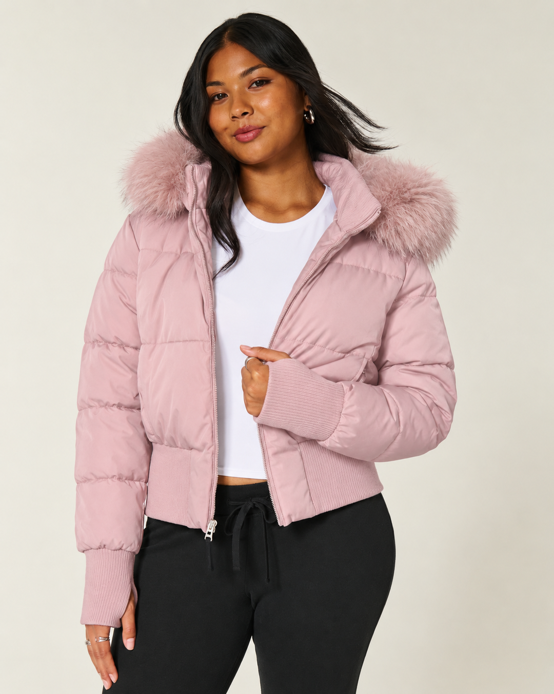 Saskia | Stijlvolle Warme Korte Winterjas