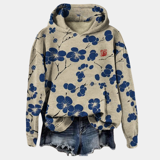 Sophie - Hoodie Bloemenprint Dames