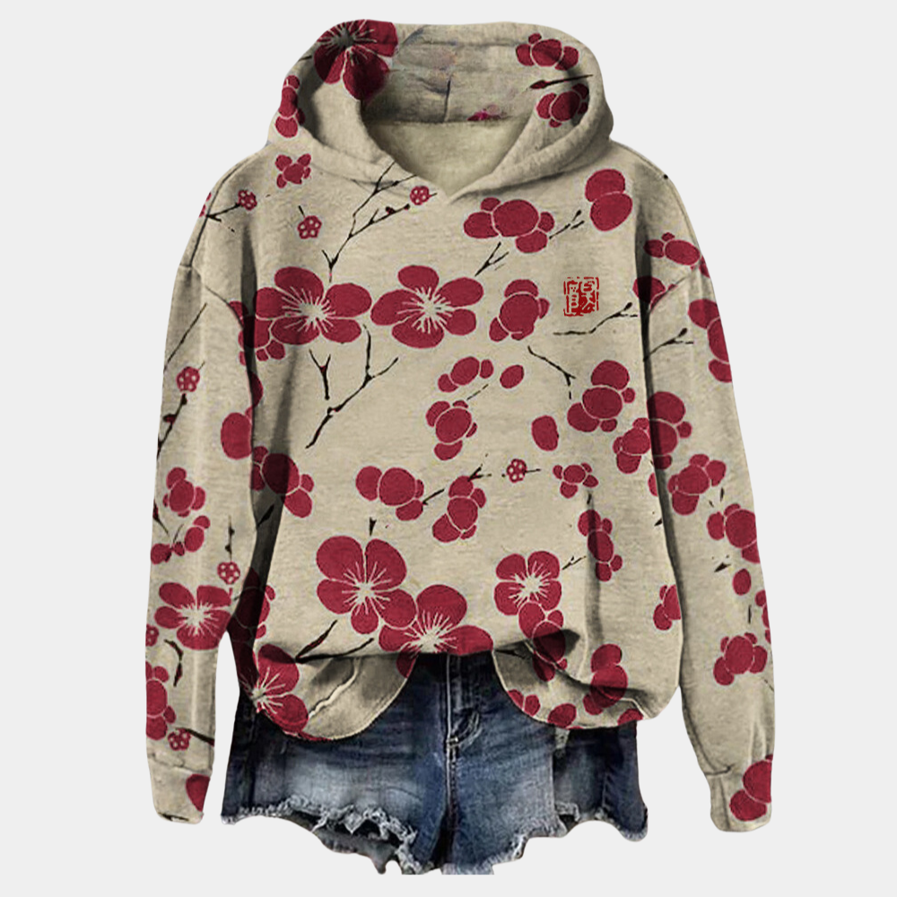 Sophie - Hoodie Bloemenprint Dames