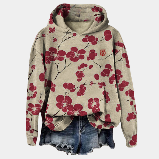 Sophie - Hoodie Bloemenprint Dames