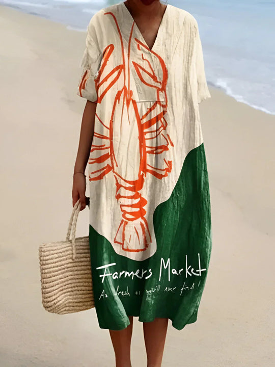 Ingrid - Geruite Mouwloze Midi Jurk Dames