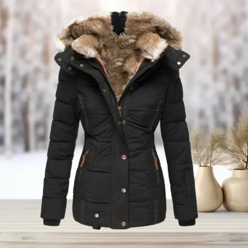 Michelle - Elegante Gewatteerde Winterjas
