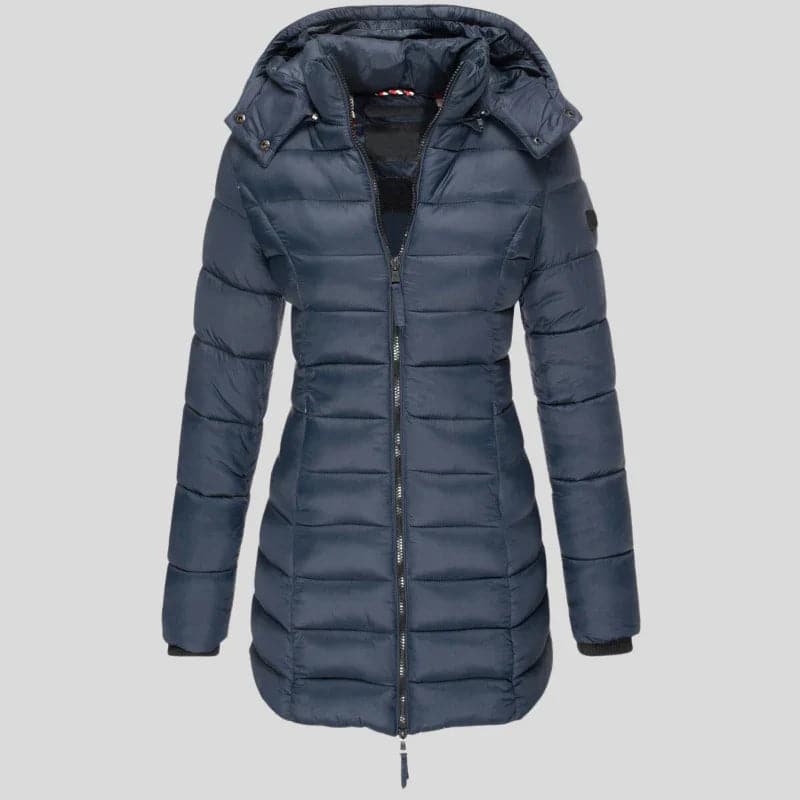Linda - Elegante Lange Gewatteerde Winterjas