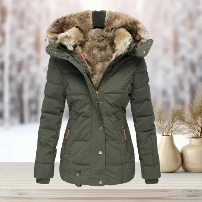 Michelle - Elegante Gewatteerde Winterjas