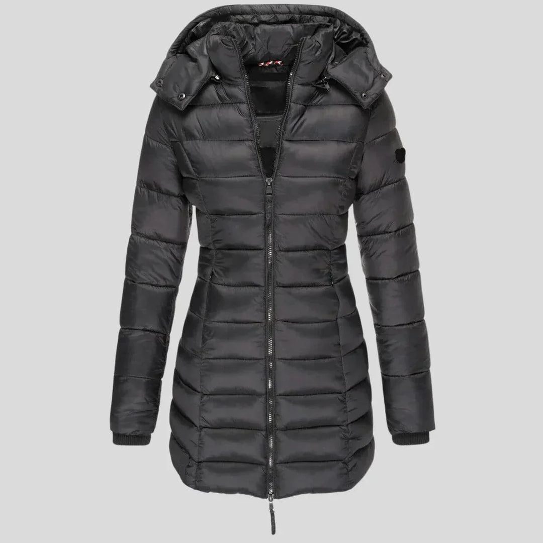 Linda - Elegante Lange Gewatteerde Winterjas
