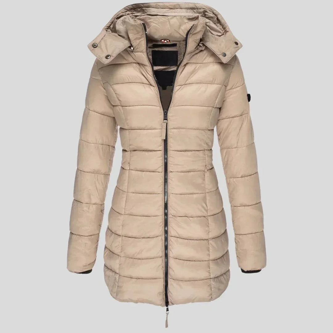 Linda - Elegante Lange Gewatteerde Winterjas