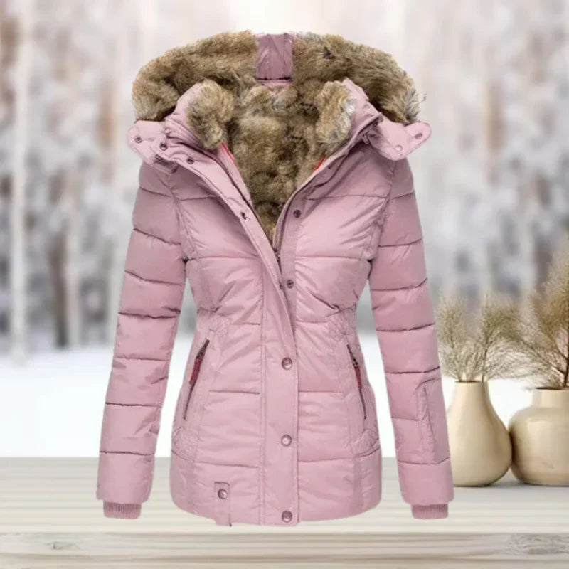 Michelle - Elegante Gewatteerde Winterjas