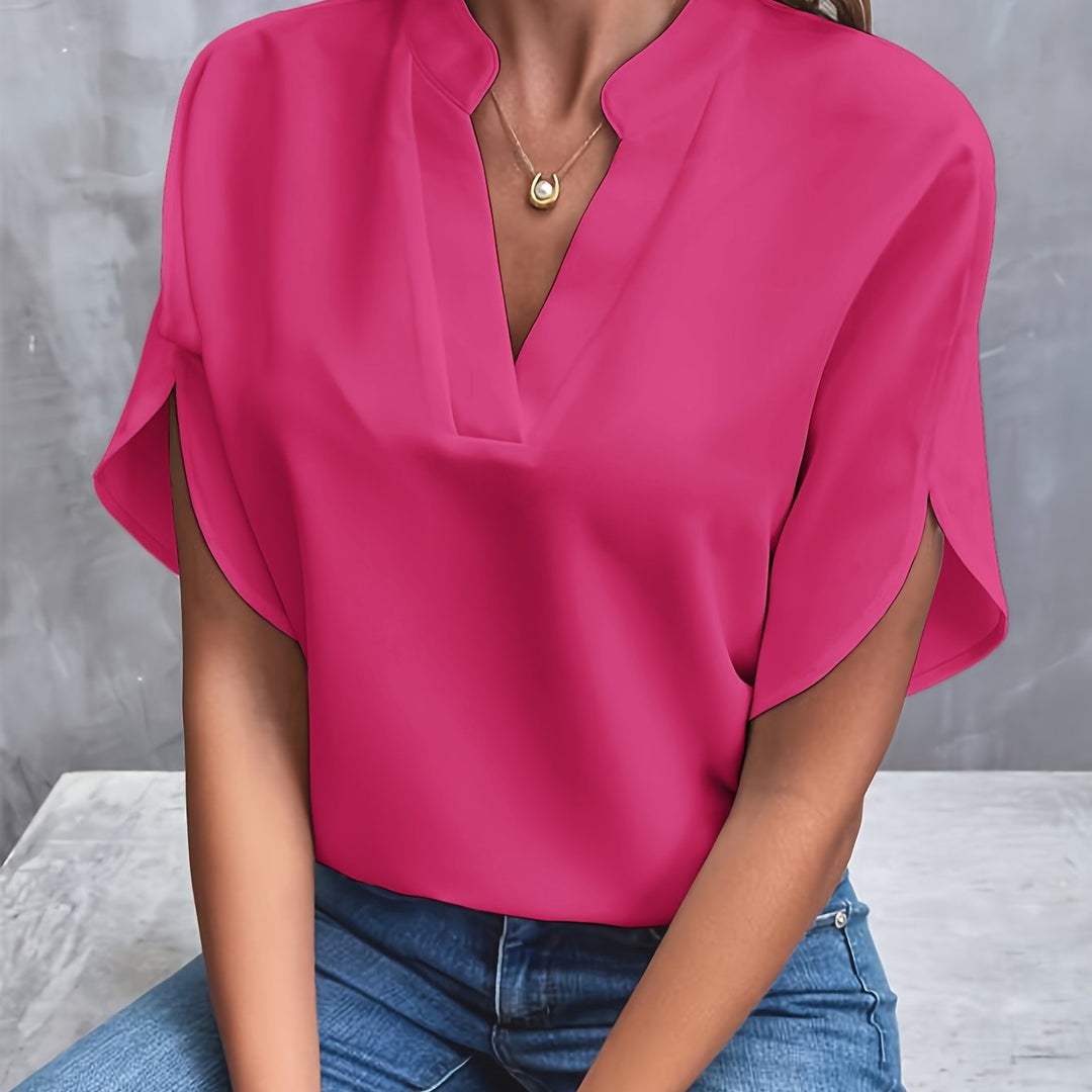 Chiffon Blouse Dames Met V-Hals Elegant - Sade