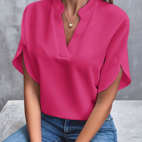 Chiffon Blouse Dames Met V-Hals Elegant - Sade