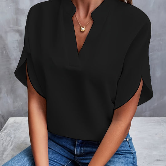 Chiffon Blouse Dames Met V-Hals Elegant - Sade