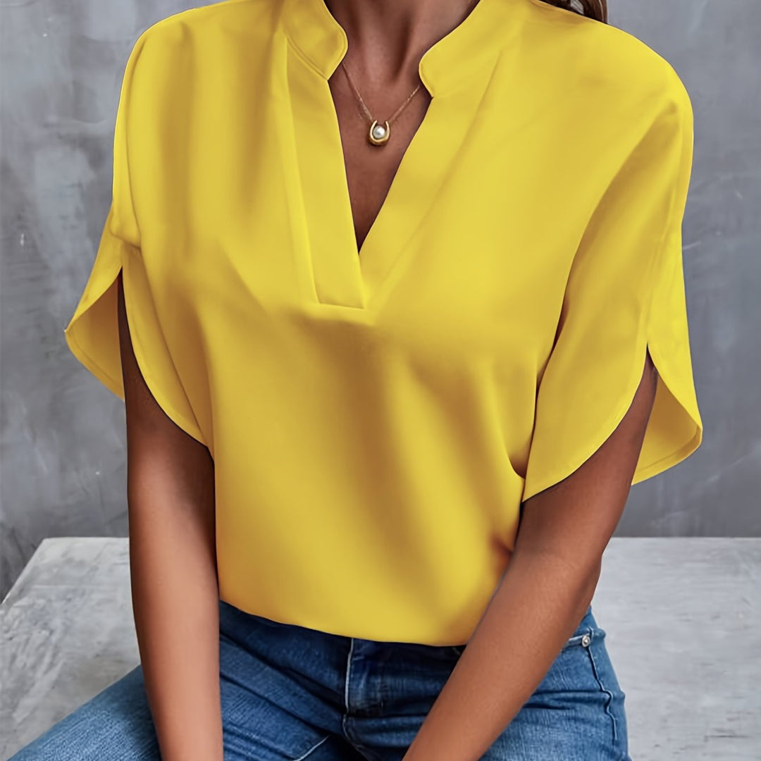 Chiffon Blouse Dames Met V-Hals Elegant - Sade