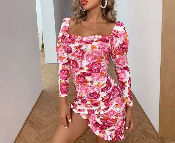 Lotte - Mini Jurk - Bloemenprint en Elegante Pasvorm - Dames-4