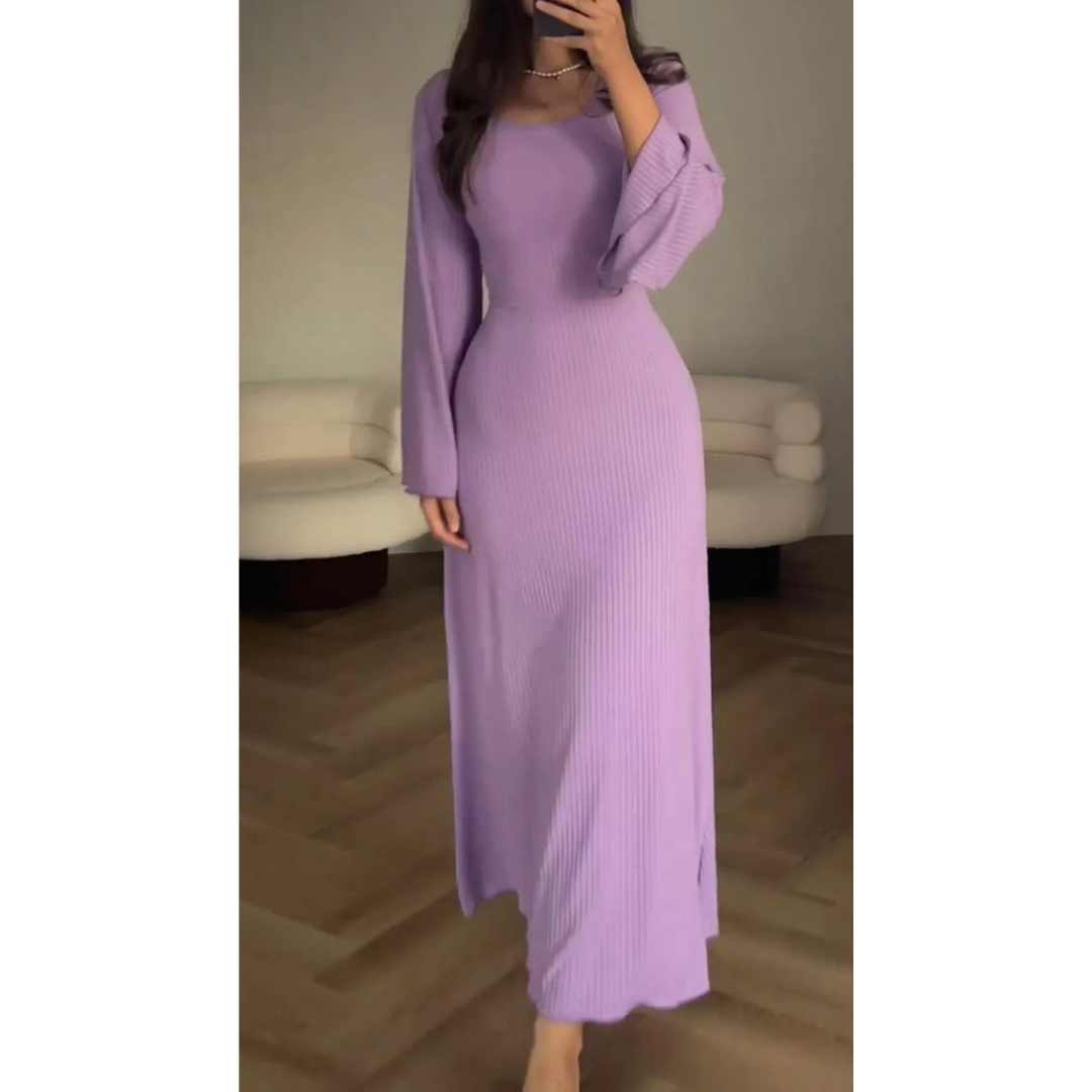 Elysia | Gebreide Maxi Jurk Dames