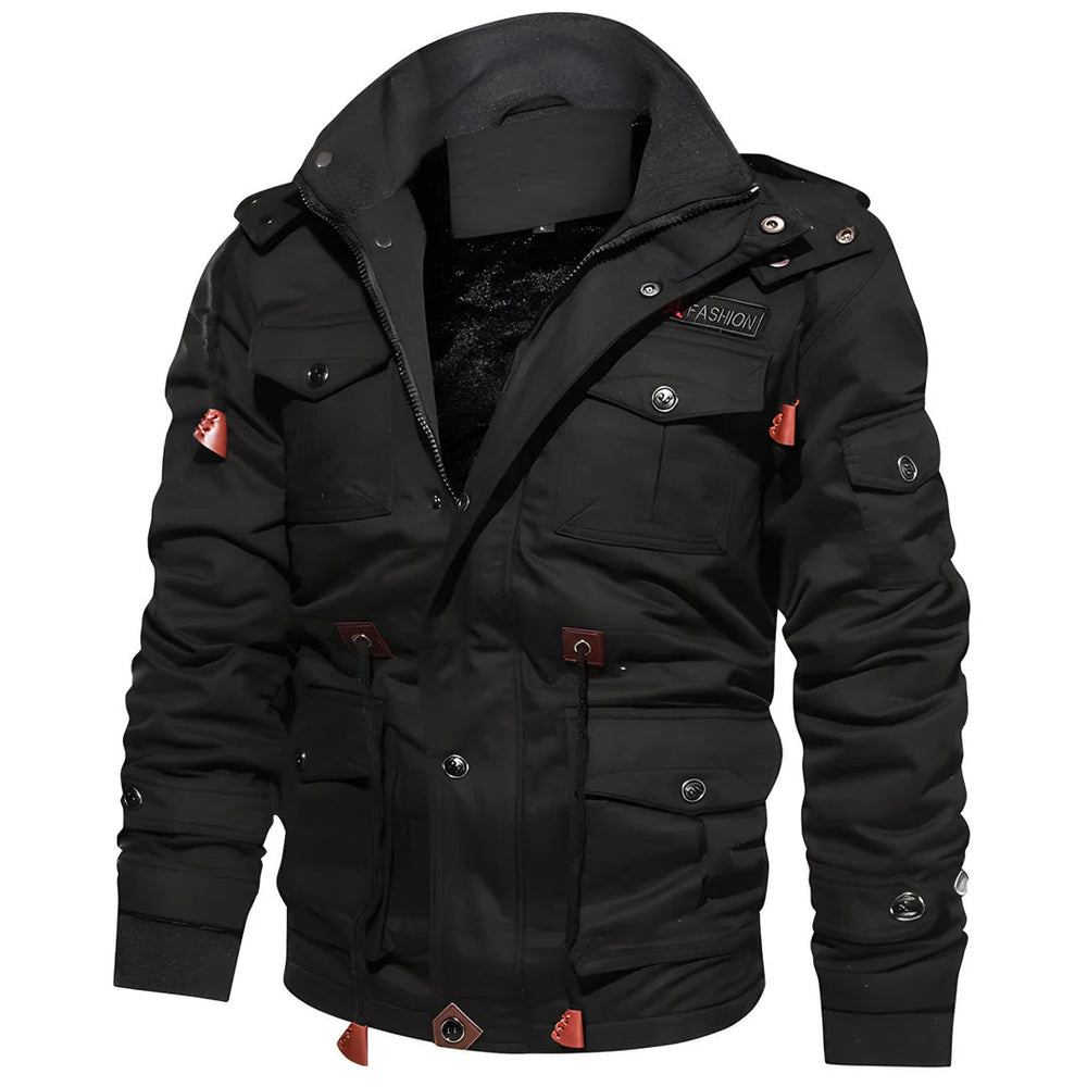 Fabio | Stijlvolle Warme Gevoerde Cargo Jas