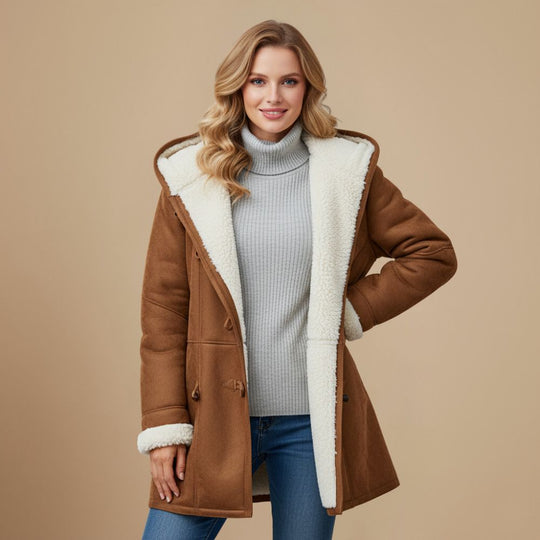 Sophie | Elegante Warme Teddy Gevoerde Duffelcoat