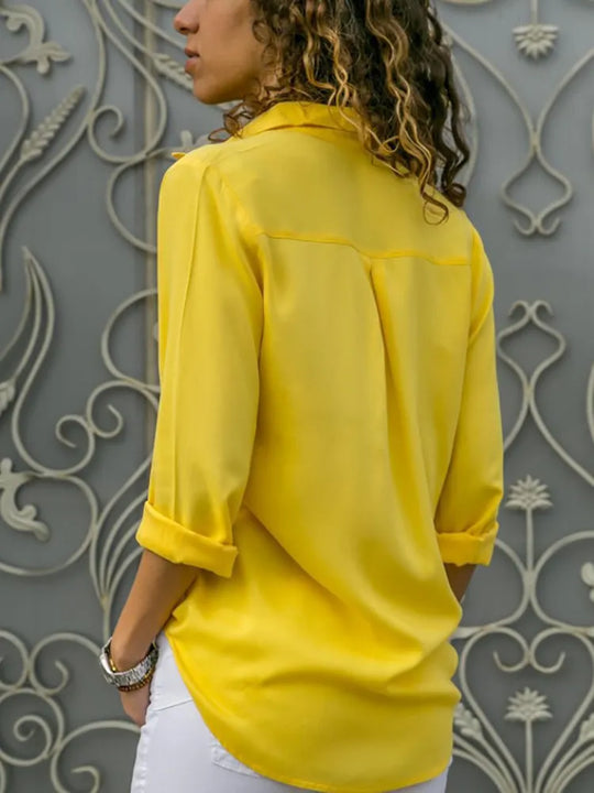 Margot - Elegante Chiffon Blouse V-hals Dames