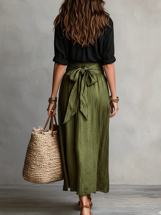 2-delige Set Dames Blouse En Midi Rok - Chloe