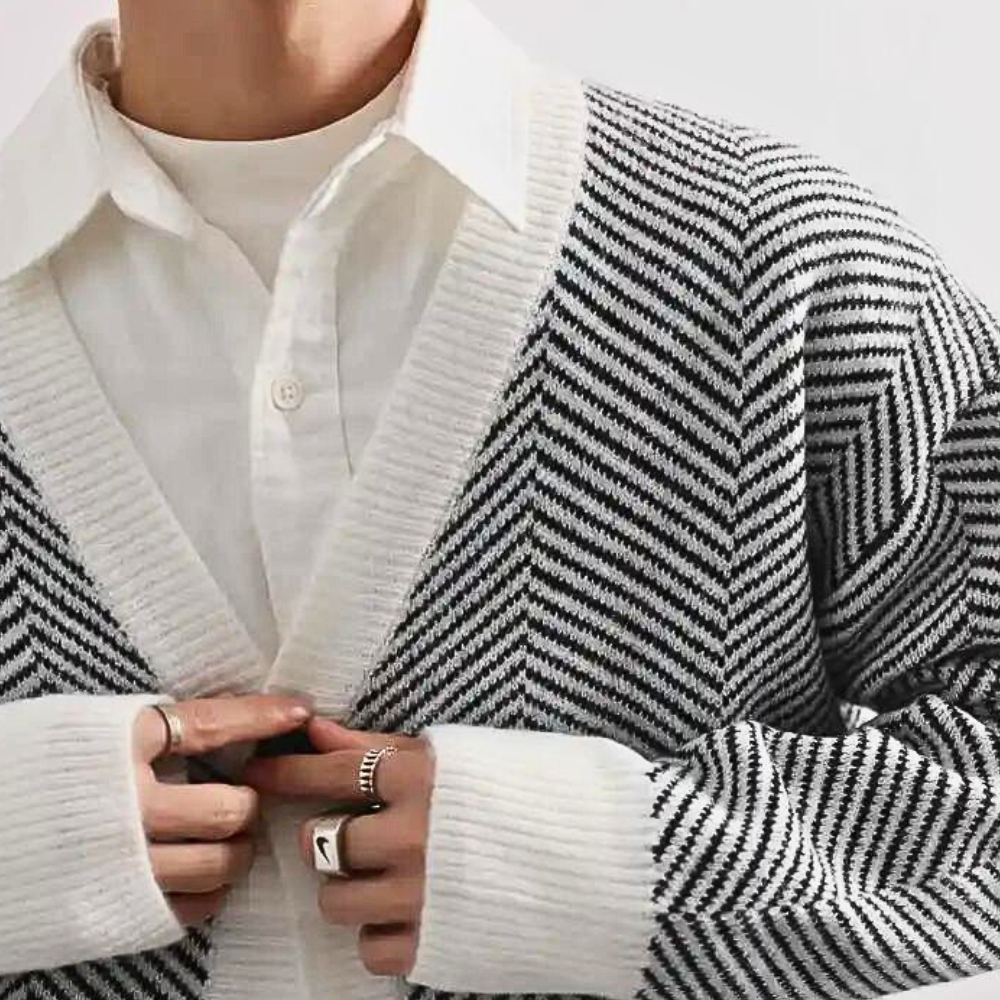 Lucas - Heren Vest Casual Gebreid