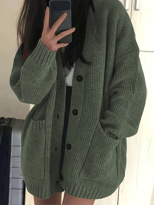 Petra - Elegant Oversized Grofgebreid Vest