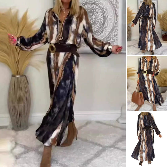 Astrid - Chique Maxi Jurk met Batikprint Dames