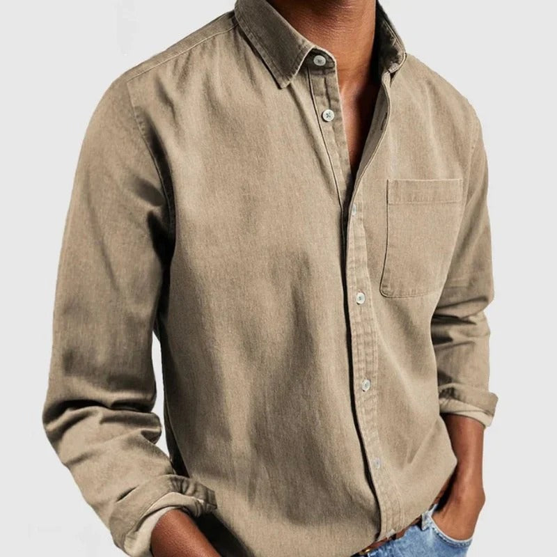 Liam - Heren overhemd Denim