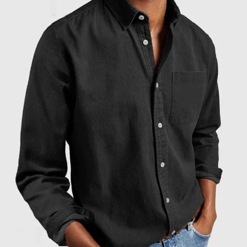 Liam - Heren overhemd Denim