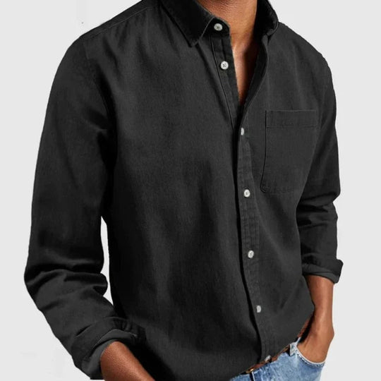 Liam - Heren overhemd Denim