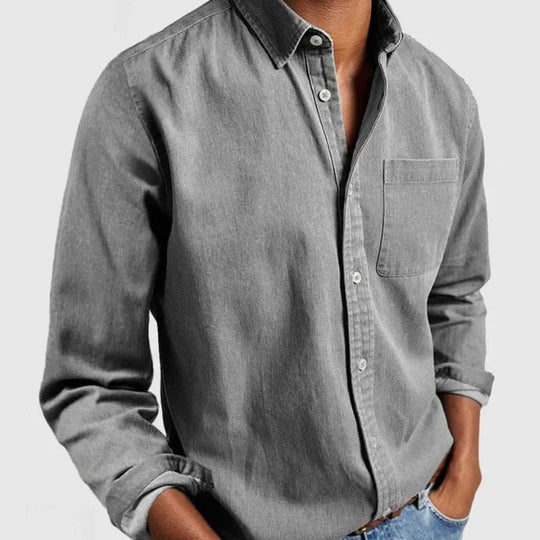 Liam - Heren overhemd Denim