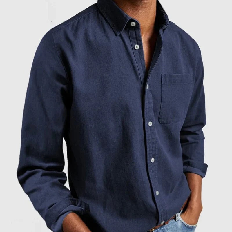 Liam - Heren overhemd Denim