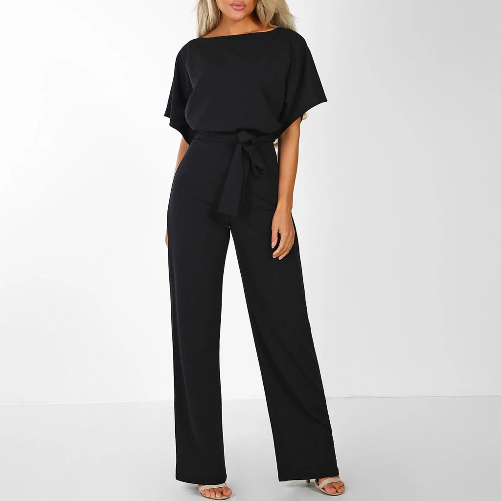 Elvina - Stijlvolle Jumpsuit met Getailleerde Tailleband