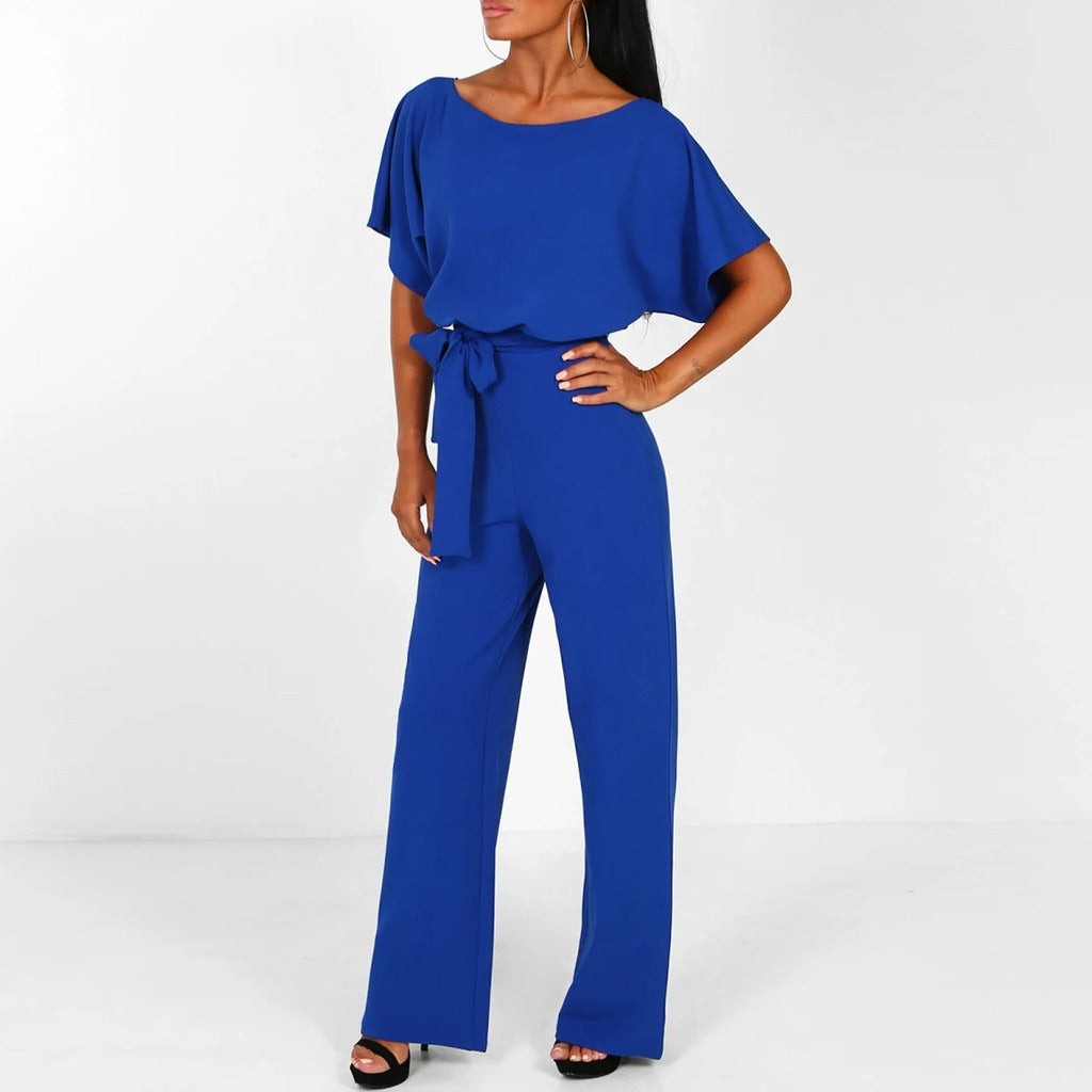 Elvina - Stijlvolle Jumpsuit met Getailleerde Tailleband