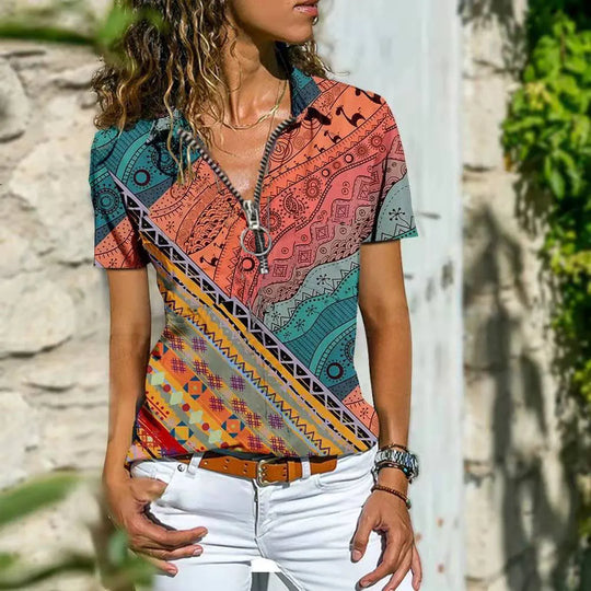 Jenna - Stijlvolle Dames Blouse met Bloemenprint