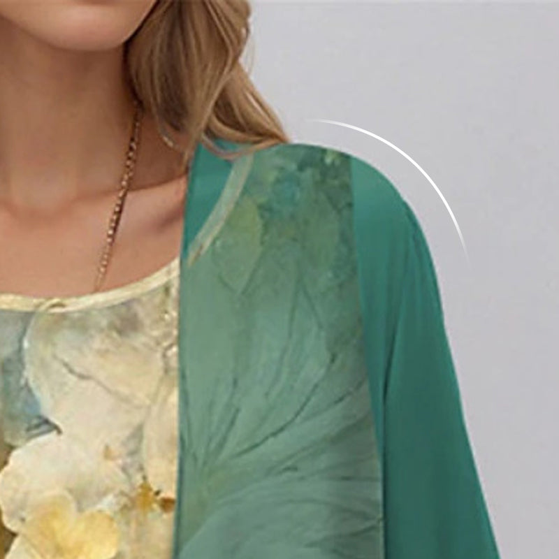 Jurk Dames Elegant Met Vest - Anouk