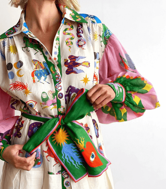 Annet - Kleurrijke Maxi Jurk met Print