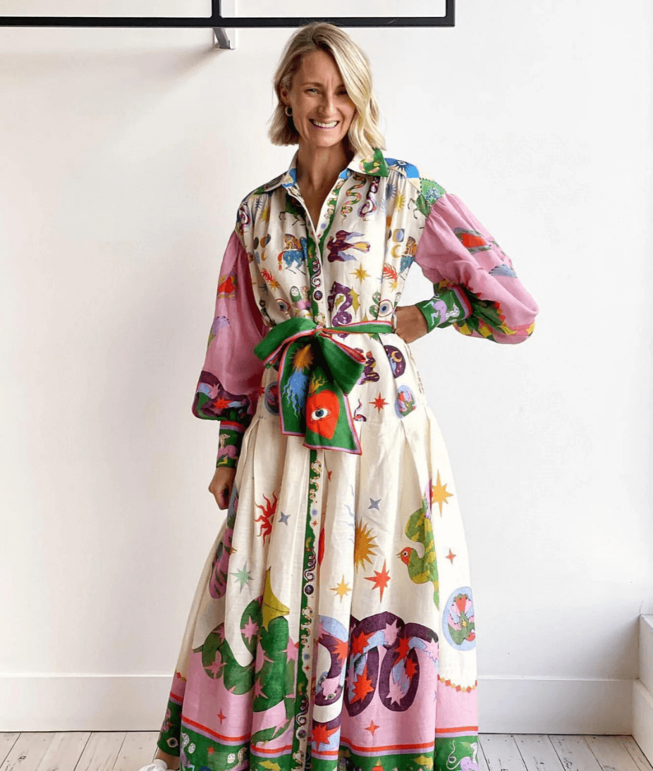Annet - Kleurrijke Maxi Jurk met Print